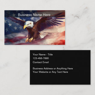 Coole Grunge Style Eagle Patriotic Business Cards Visitenkarte