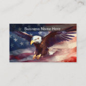 Coole Grunge Style Eagle Patriotic Business Cards Visitenkarte (Vorderseite)