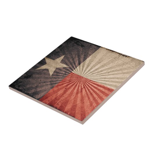 Coole Grunge Texas Flag Fliese (Seite)
