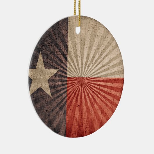Coole Grunge Texas Flag Keramikornament (Rechts)