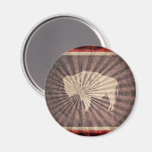 Coole Grunge-Wyoming-Flagge Magnet (Vorderseite/Rückseite)