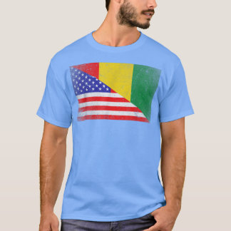 Coole Guinea Flag USA Flag Patriotic T-Shirt