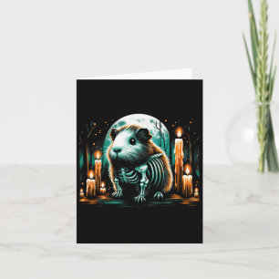 Coole Guinea Pig Skeleton Halloween Weihnachtsgebu Karte