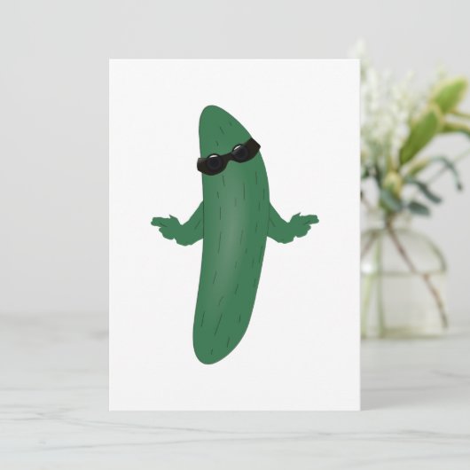 Coole Gurke Einladung (Stehend Vorderseite)