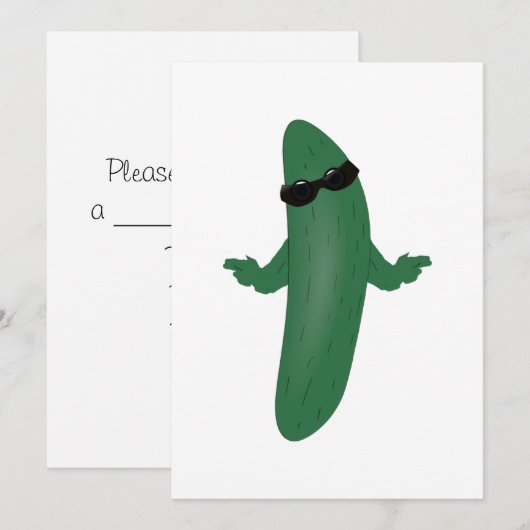 Coole Gurke Einladung (Vorne/Hinten)