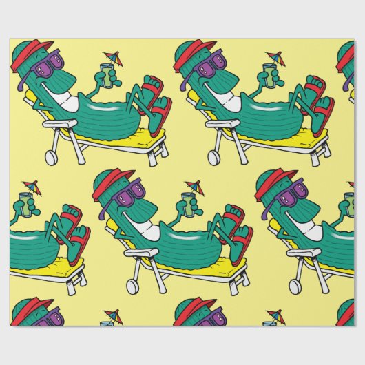 Coole Gurke Geschenkpapier (Flach)