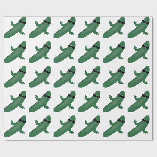 Coole Gurke Geschenkpapier (Flach)