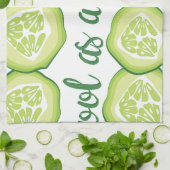 Coole Gurke Geschirrtuch (Gefaltet)