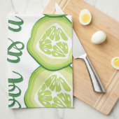 Coole Gurke Geschirrtuch (Viertel Falte)