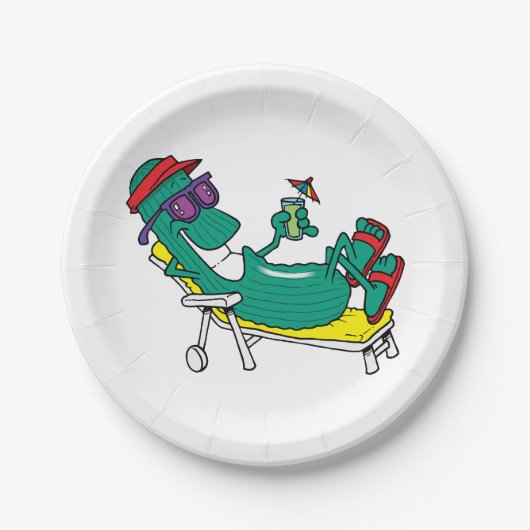 Coole Gurke Pappteller (Vorderseite)