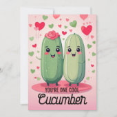 Coole Gurken Liebe Valentinstag Feiertagskarte (Vorderseite)