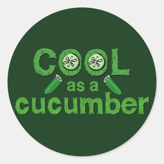 Coole Gurkenaufkleber Runder Aufkleber (Vorderseite)