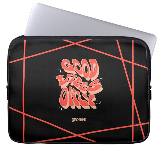 Coole Gute Vibes nur anpassbar Laptopschutzhülle (Vorderseite)