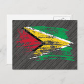 Coole guyanische Flagge Postkarte (Vorne/Hinten)
