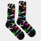 Coole Haar Stylist Scheren Neon Black Socken (Rechts)