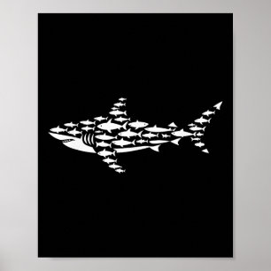 Coole Hai-Kunst für Männer Frauen Kinder Jungen Mä Poster