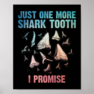 Coole Hai Zähne Kunst für Männer Megalodon-Zelt Poster