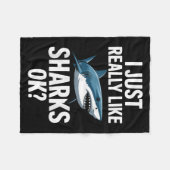 Coole Haikunst für Männer Weiße Hammerhaie Fleecedecke (Vorderseite (Horizontal))