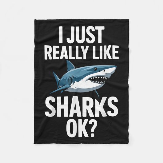 Coole Haikunst für Männer Weiße Hammerhaie Fleecedecke (Vorderseite)