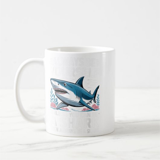 Coole Haineuheit für Männer Frauen Kinder Haifisch Kaffeetasse (Links)