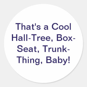 Coole Hall-Tree Box-Seat Sache Hankamer Artjunkhau Runder Aufkleber