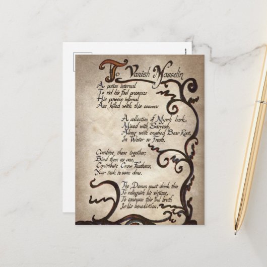 coole Halloween Hexenzauber Weihnachtspostkarte Feiertagspostkarte (Vorderseite/Rückseite Beispiel)