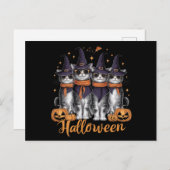 Coole Halloween-Katzen-Geschenke für ihr Töchterge Postkarte (Vorne/Hinten)