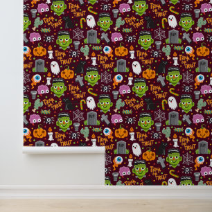 Coole Halloween-Mischung gekachelt Tapete