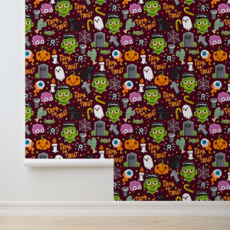Coole Halloween-Mischung gekachelt Tapete