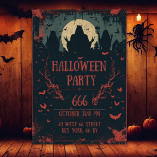 Coole Halloween-Nachtparty  Einladung