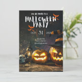 Coole Halloween-Party  Einladung (Stehend Vorderseite)