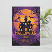 Coole Halloween-Party Einladung (Stehend Vorderseite)