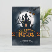 Coole Halloween-Party  Einladung (Stehend Vorderseite)