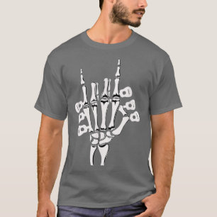 Coole Halloween Rock & Roll Skeleton Gitarrenmusik T-Shirt