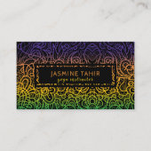 Coole Hand Drawn Doodle Yoga Instructor Visitenkarte (Vorderseite)