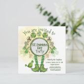 Coole Hand Drawn St. Patrick Day Party Einladung (Stehend Vorderseite)