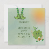 Coole Hand Drawn St. Patrick Day Party Einladung (Rückseite)