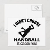 Coole Handballdesigns Postkarte (Vorne/Hinten)