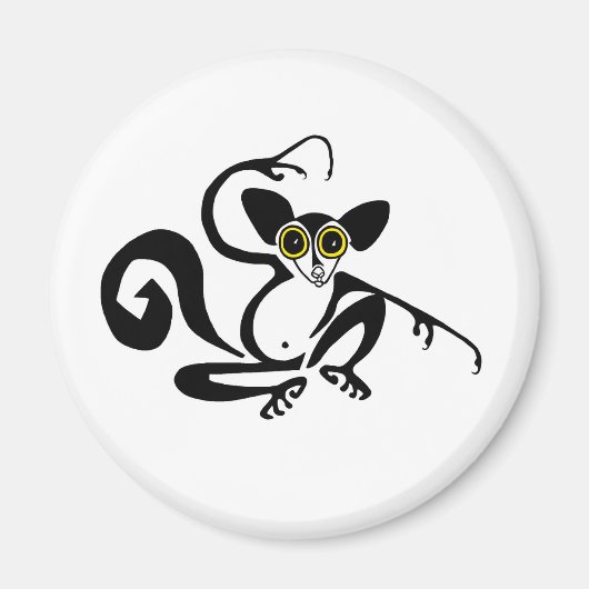 Coole handgezeichnete AYE-AYE - komische Wildtiere Magnet (Vorne)