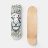 Coole, handgezeichnete Skizze und Aquarellfarben Skateboard (Vorderseite)