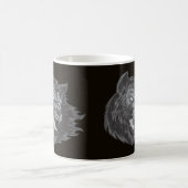 Coole Handgezeichnete Ware Wolf Kopf Illustration Kaffeetasse (Mittel)