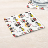 Coole Handzeichnungen für Frauenmode Rechteckiger Pappuntersetzer (angewinkelt)