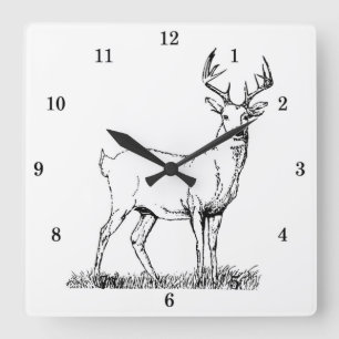 Coole Hängebauer Quadratische Wanduhr