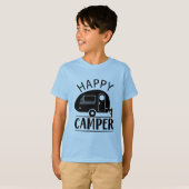 coole Happy Camping Wortart Jungs T-Shirt (Vorne ganz)