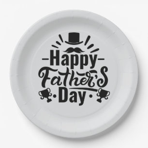 Coole Happy Father's Day Wortkunst Pappteller