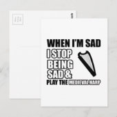 Coole Harfendesigns Postkarte (Vorne/Hinten)