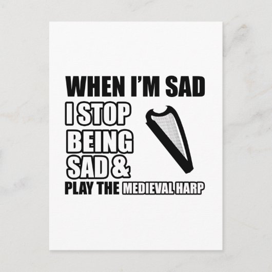 Coole Harfendesigns Postkarte (Vorderseite)