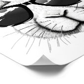 Coole Hasen Gesicht Sonnenbrille Lustiger Osterhas Poster (Ecke)