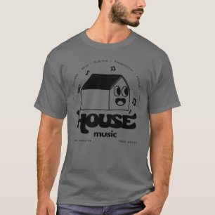 coole Hausmusik-Druck zurück Retro Comic Art DJ ed T-Shirt