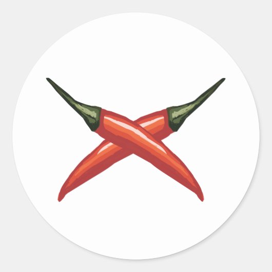 Coole heiße Paprikaschoten Runder Aufkleber (Vorderseite)